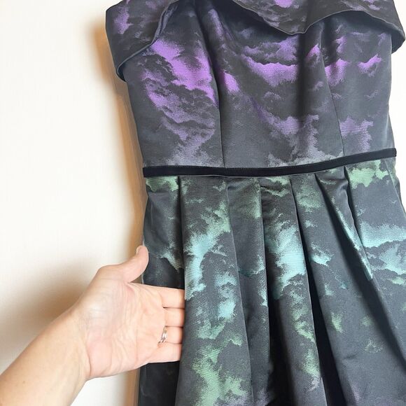 Pamella Roland Cloud Jacquard Ombré Dress Gown NWT Sz 6 - Picture 5 of 14